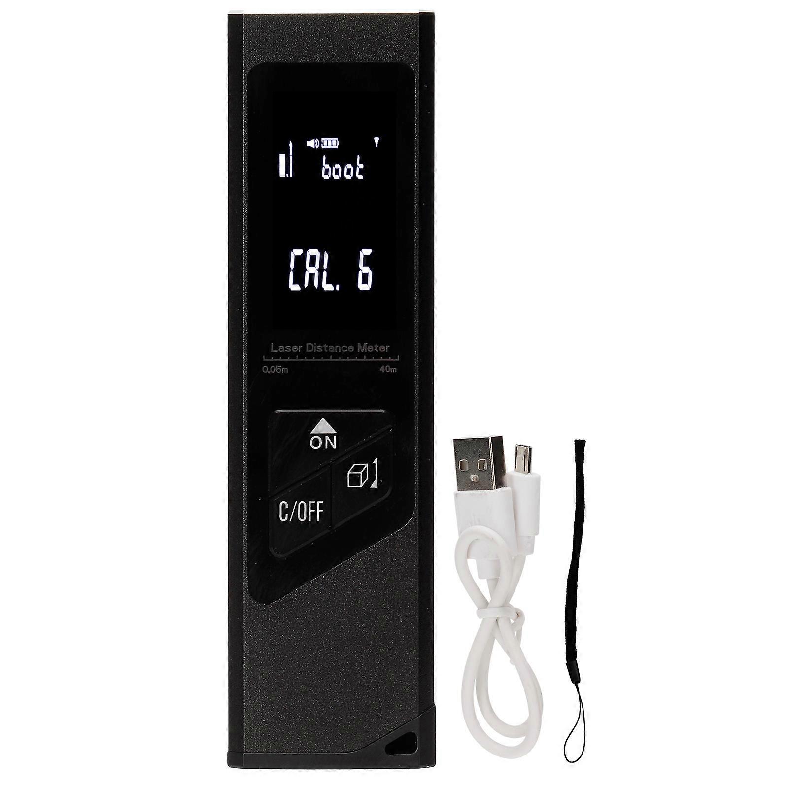 40M Laser Distance Meter USB Charging Range Finder Infrared Laser Distance Measuring Meter