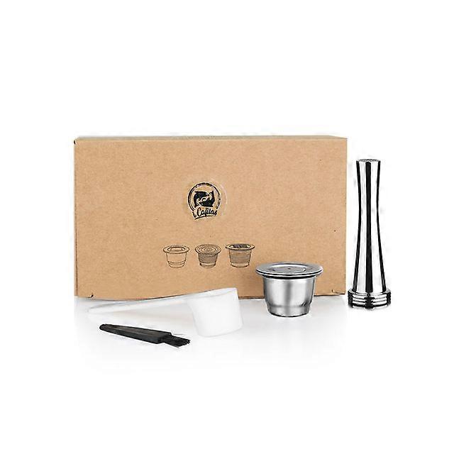 for Nespresso Reusable Coffee Capsule Stainless Steel Refillable Filters Espresso Cup Fit Inissia & Pixie Coffee Maker