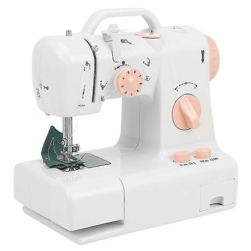 Mini Sewing Machine Fhsm-318 Built-in Light Household Multi-function Crafting Mending Machine Design Easily Carried Eu Plug