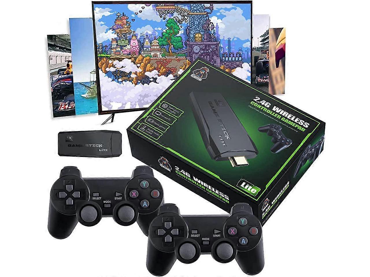 Classic Retro Game Console with Two 2.4G Wireless Controllers for 4K TV, Built-in Video Game Console, 32GB TF Card, 3500 Classic Games, HDMI Compatibl