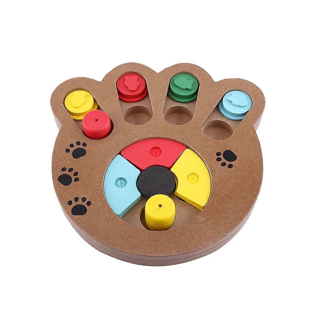 1Pc Cute Puppy Multi-functional Interactive Food Treated Wooden Toy For Pet Dog Cat Paw