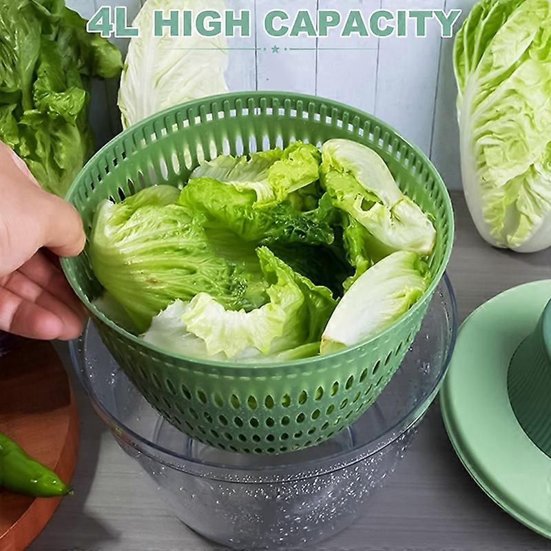 Electric Vegetable Drainer, 2 in 1 Salad Spinner and Chopper, Multifunctional Vegetable Washer Sieve Cordless Salad B