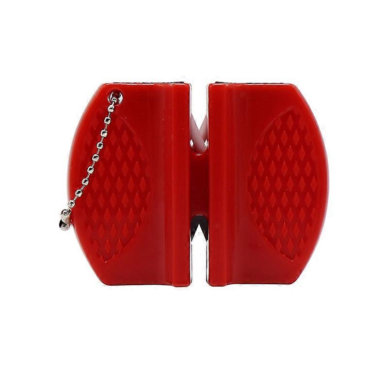 Two slot sharpening tool for kitchen PORTABLE quick sharpener small abradable coarse sharpener