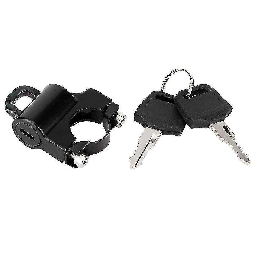 Motorcycle Helmet Security Lock with 2 Keys for 0.9in HandlebarBlack