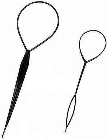 Set of 2 accessories, hairdressing aids, headband, black, for bun, twisted, twist