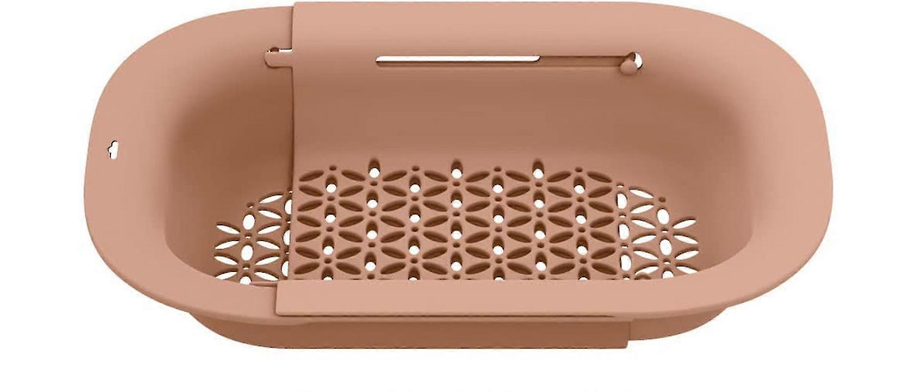 Expandable Sink Vegetable Drain Basket Kitchen Hangable Plastic Drain Rack