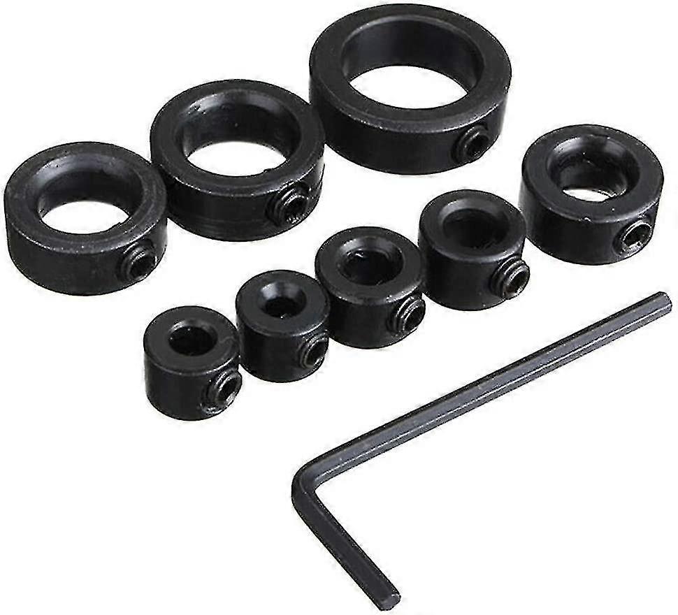 Depth Stop, Drill Depth Stop, 8 Piece Depth Stop Ring, Ring Stopper With Hex Key, 3-16mm