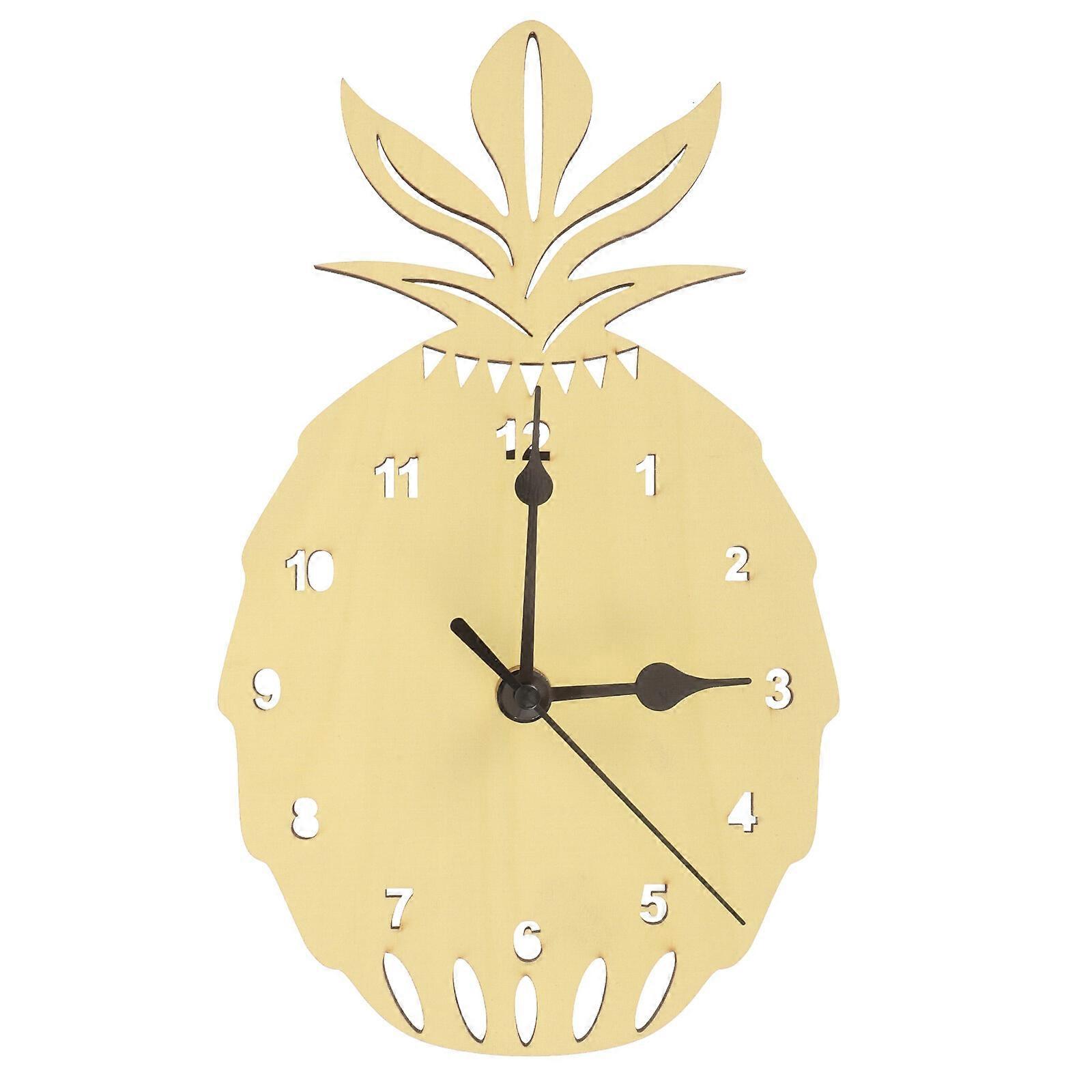 Creative Wall Clock Modern Cartoon Wall Clock Pineapple Shape Silent Wall Clock Decoration