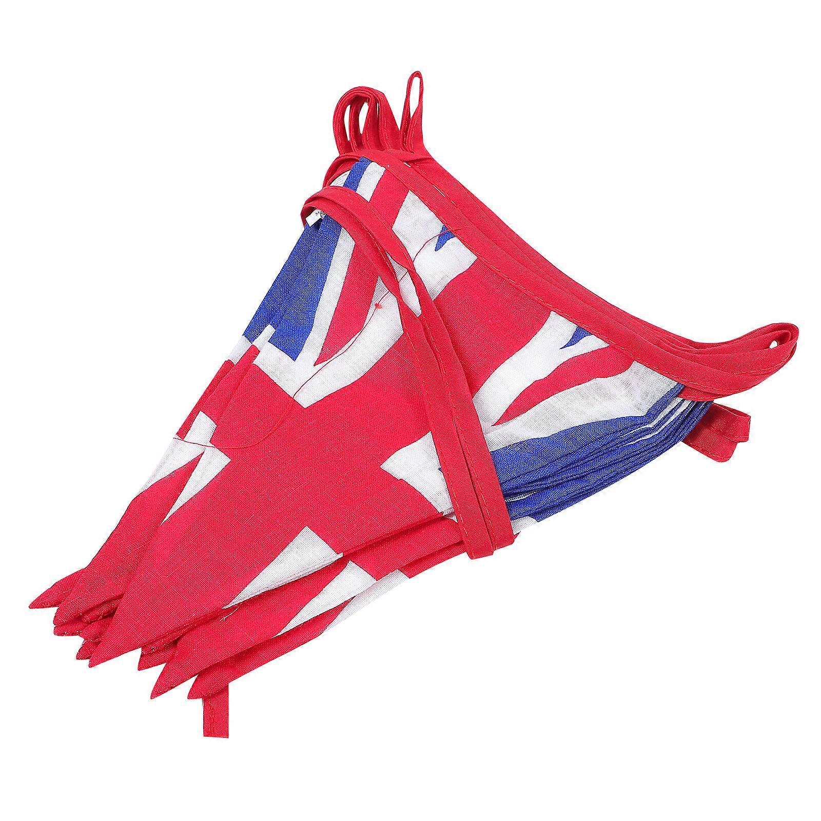 2pcs Delicate British Flag Banner String Rectangular British Flag Banner Decorative Party Hanging British Flags