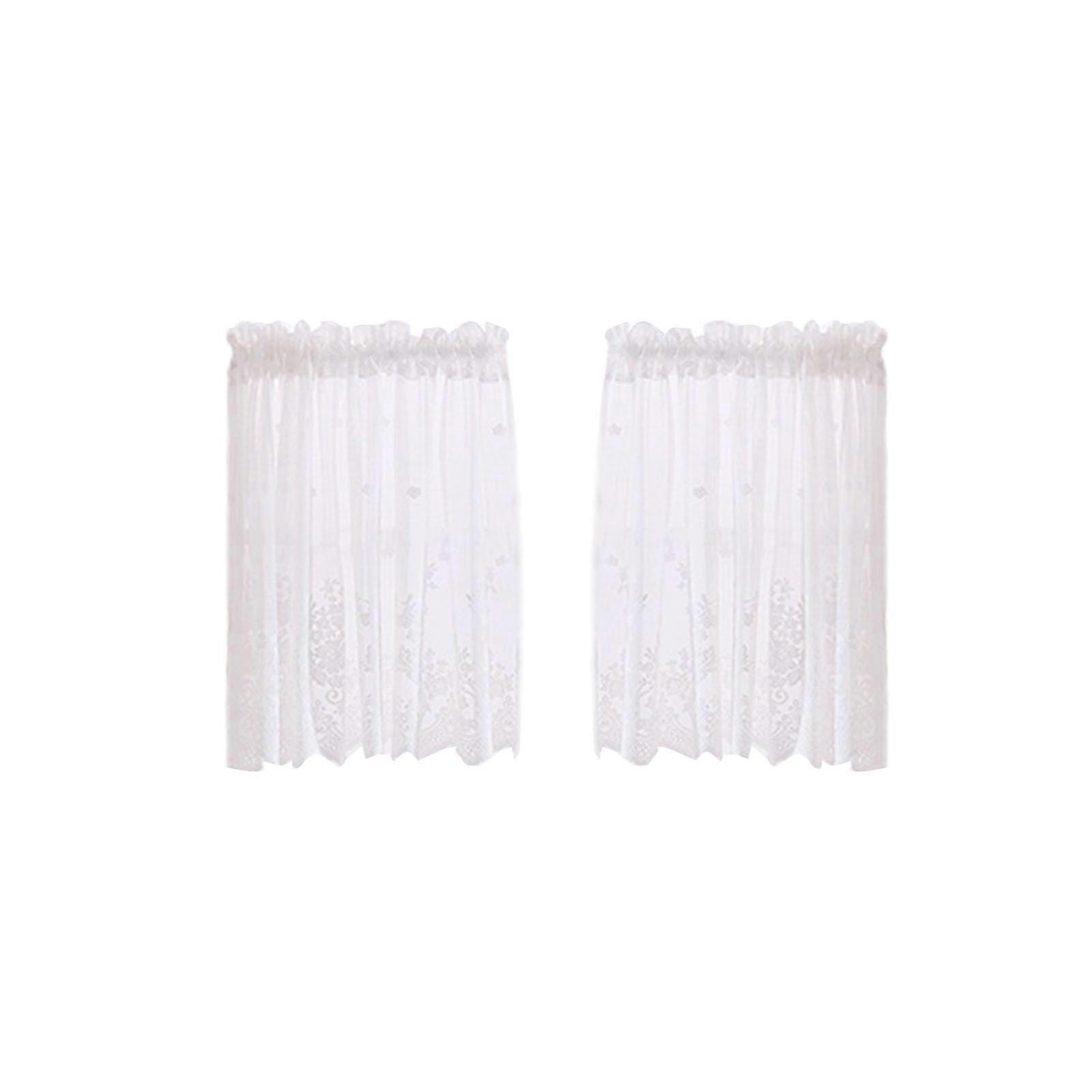 Nopea toimitus verhot Valance pitsi läpikuultava nykyaikainen kotikeittiöön 1PC aurinkosuoja