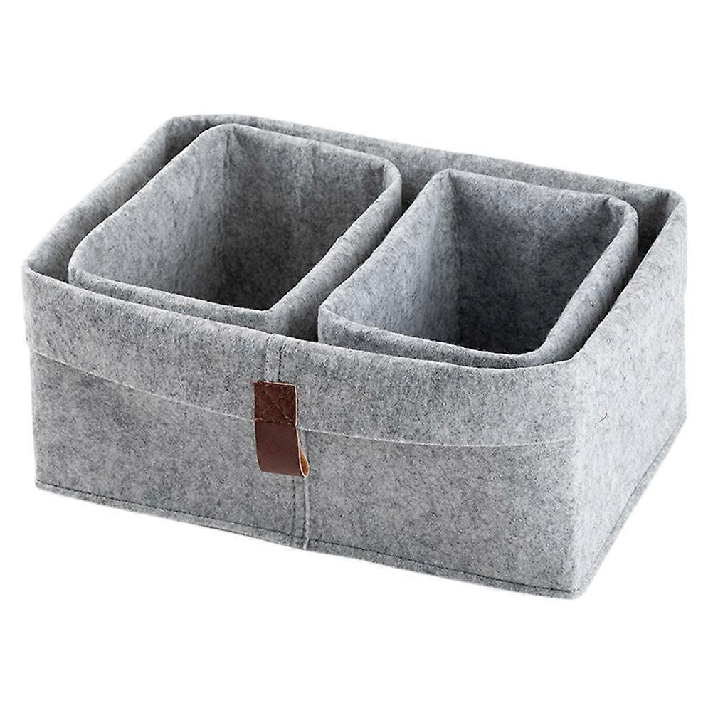 3pcs Sundries Storage Basket Desktop Storage Basket Desktop Basket Organizer