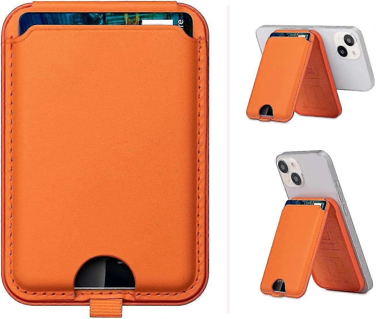 Magnetic Stand Magsafe Wallet, Magnetic Wallet Card Holder With Kickstand, Magsafe Leather Wallet Adjustable Stand