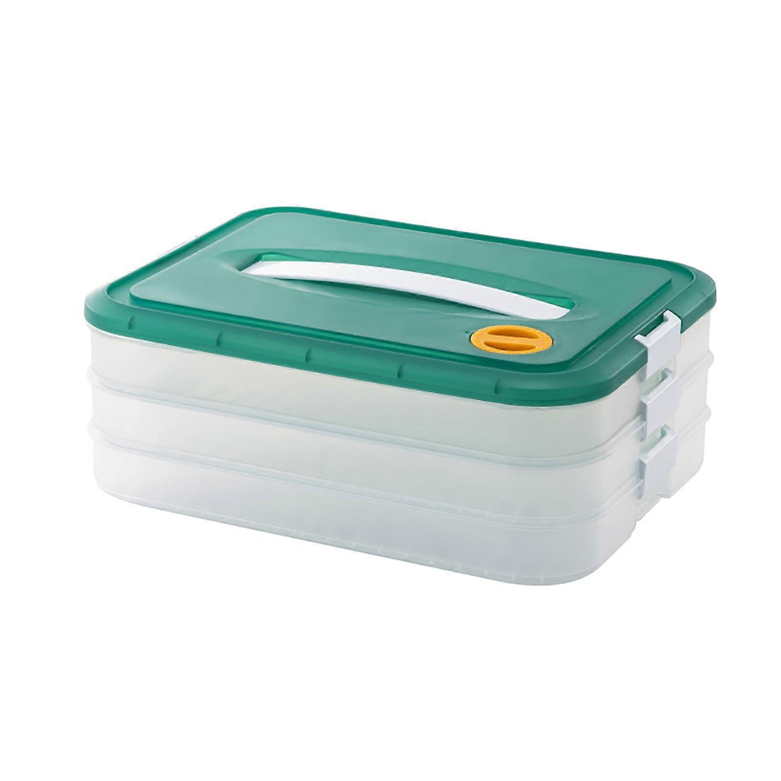 Food Storage Box with Date Dial Anti-sticking Texture PP Picnic Fruit Refrigerator Organizer Kitchen Tools