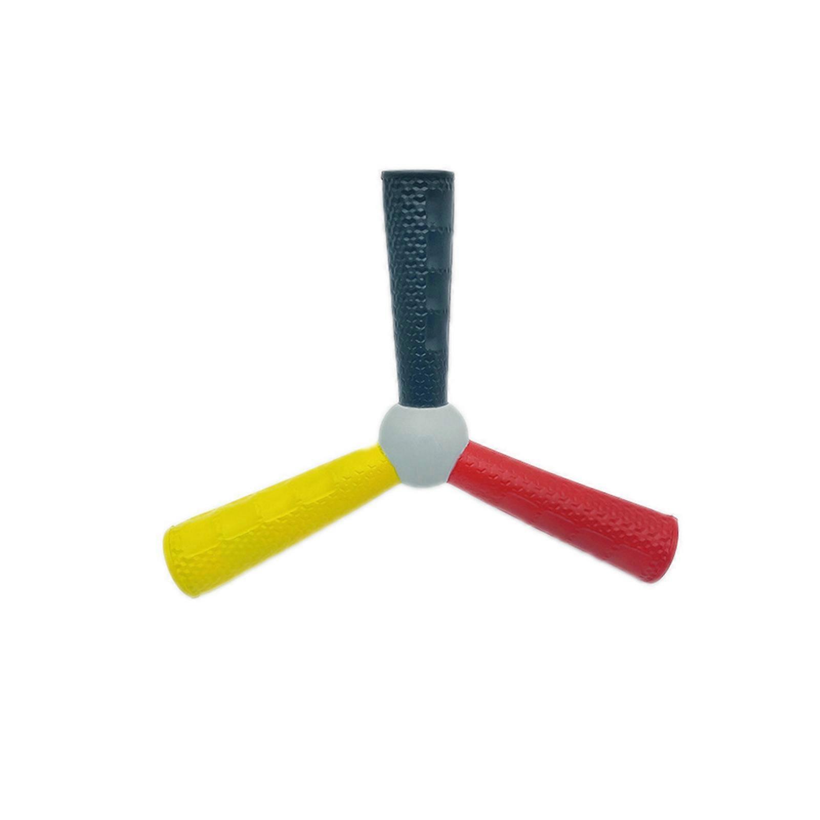 QingHai Reaction Speed Training Stick Three-pointed 3-Colors Portable Hand-eye Coordination Reaction Training Throwing Tool Gym Supplies
