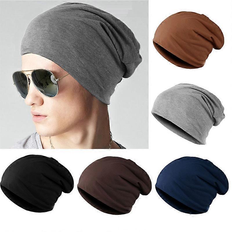 Classical Men's Autumn Winter Hats Solid Color Beanies