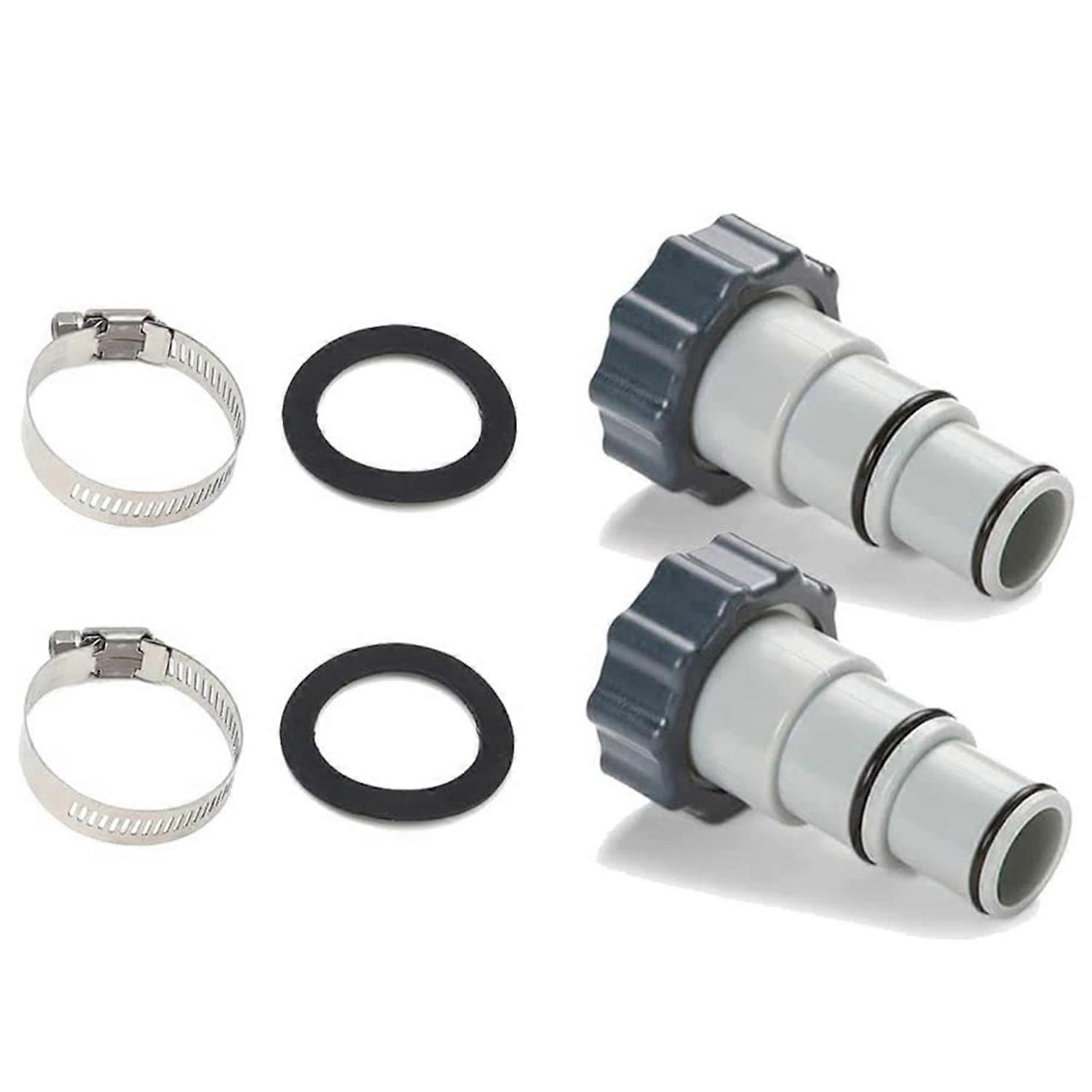1 Set Replacement Hose Adapter Reusable Pool Hose Connector Durable Threaded Connection Pump