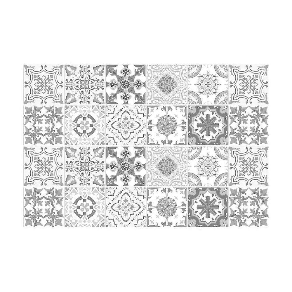 Behang Grijs Twintig Centimeter Bij 24 Stuks Moderne Retro Pvc Tegel Stickers Behang Rollen & Vellen