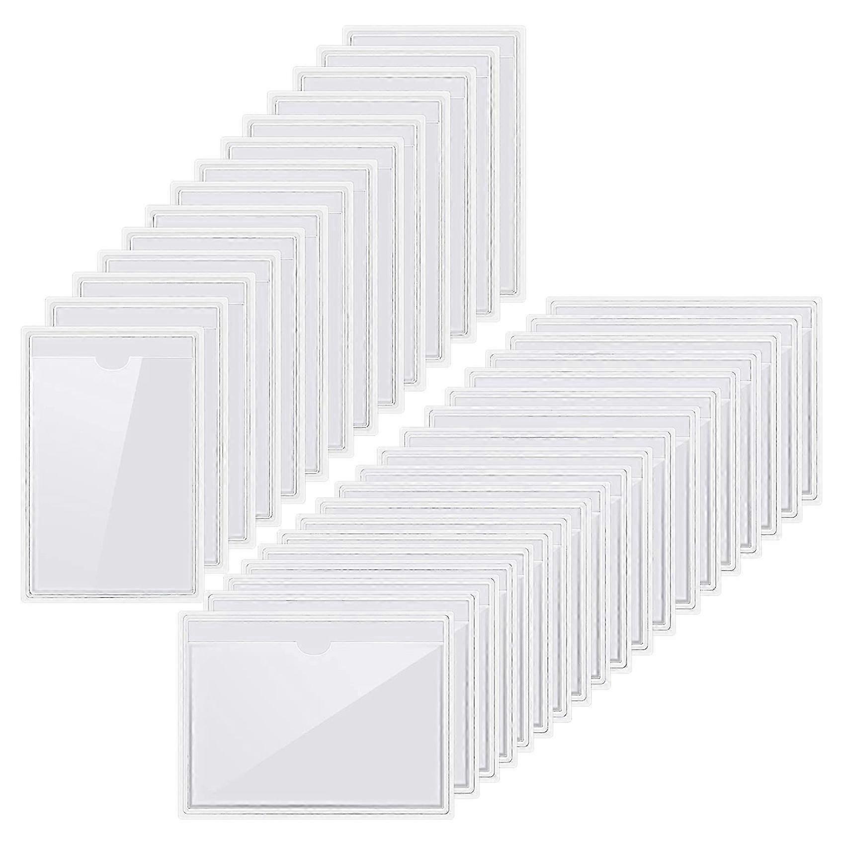 40pcs Index Card Holder, 2 Size Transparent Label Holders Are Suitable For Index Card Sorting, Book