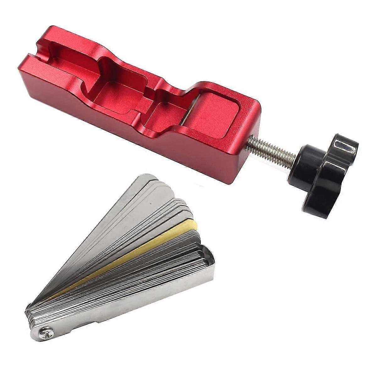 Spark Plug Gap Tool Kit Compatible With Most 10mm 12mm 14mm 16mm Spark Plugs,(red+feeler Gauge)