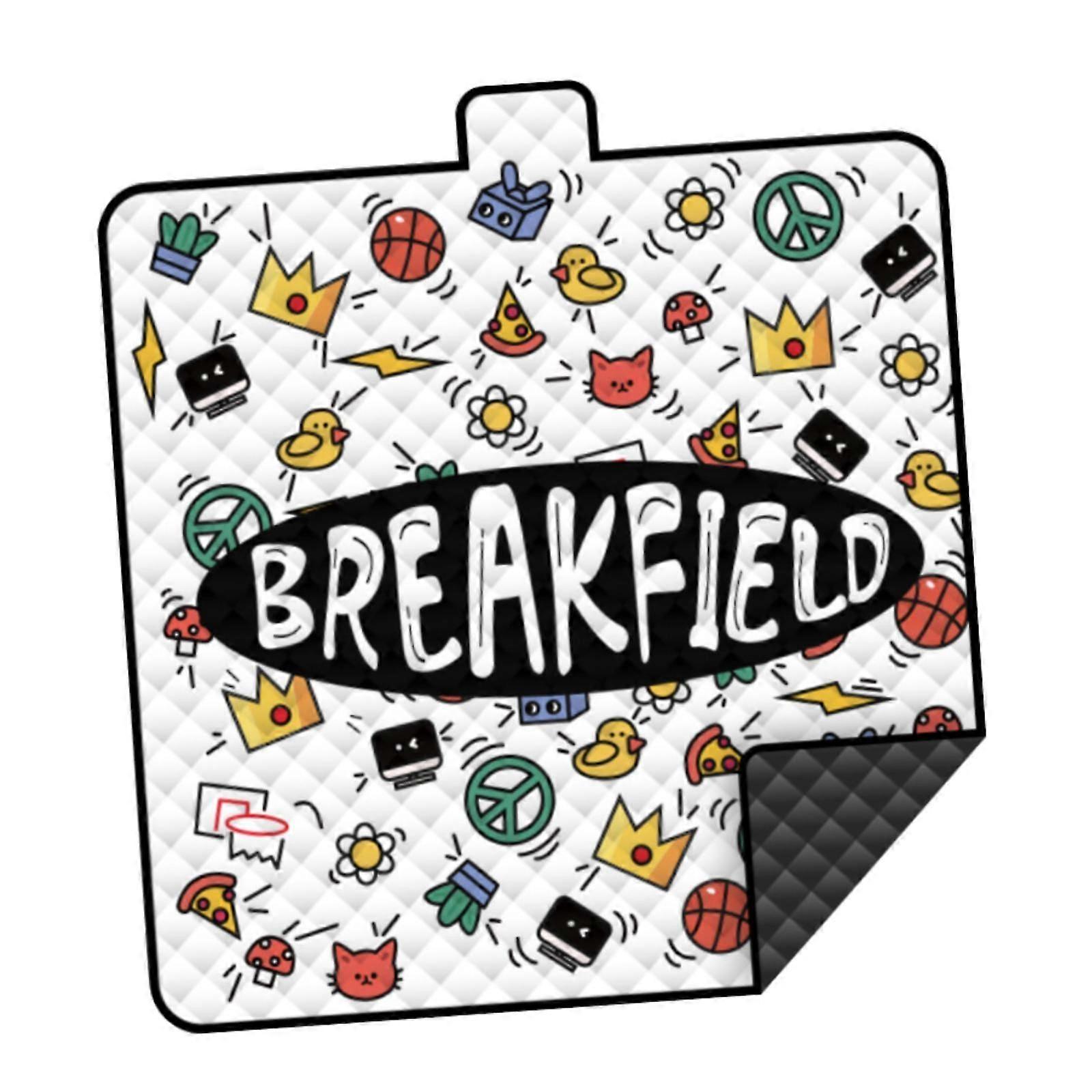 Camping Blanket Waterproof Folded Practical Beach Mat for Yard Garden Summer White Bottom