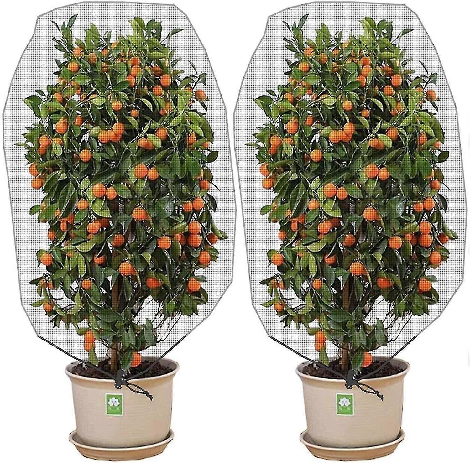 Insect Bird Barrier Netting Mesh With Drawstring - Garden Bug Netting Plant Cover For Protect Plant Fruits Flower From Insect Bird Eating,7418