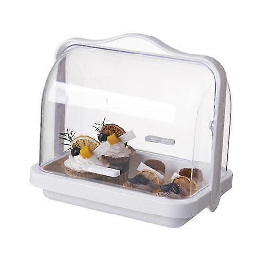 Bread Moisture-proof Easy Storage Box Dust-proof Portable Sealed to Clean Double-sided Opening Cover Transparent