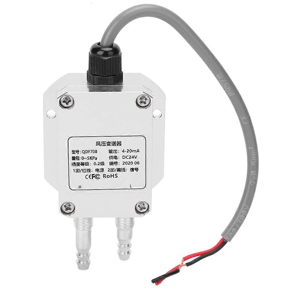Wind Pressure Transmitter Silver Micro High Accuracy Electronic Component 4‑20mA DC24V(0.5Kpa