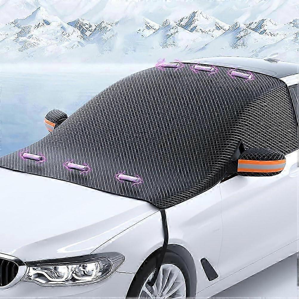 Car Windscreen Cover for Volvo V50 V60 V70 V90 XC40 XC60 XC70 XC90 2000-2024, Front Window Windshield Covers Snow Ice Frost Protector Winter Magnetic