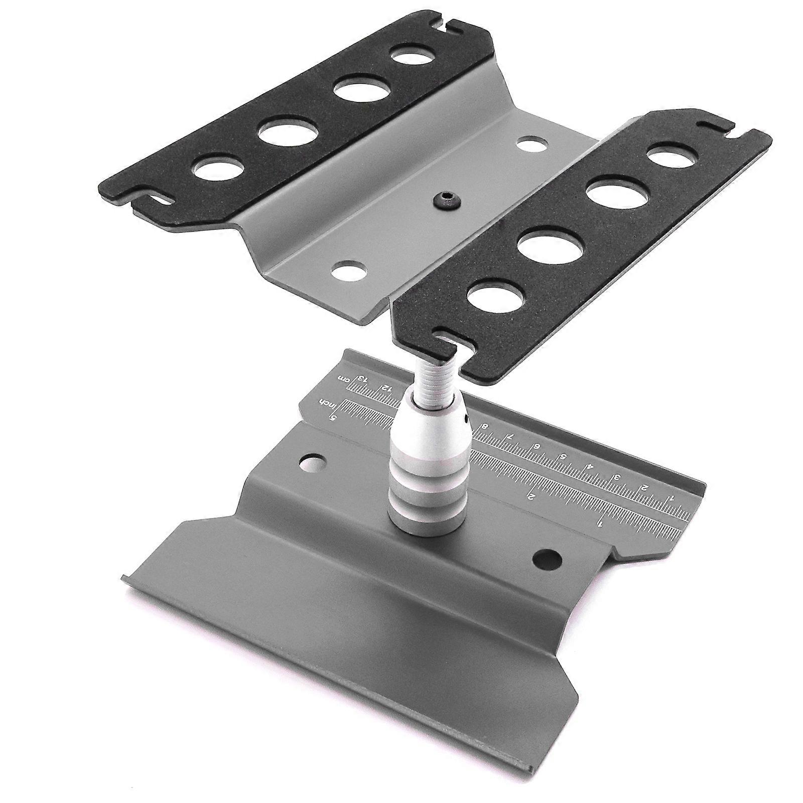 Practical Metal Toy Vehicle Repair Platform Adjustable Remote Control Car Work Stand for Maintenance and Setups titanium color