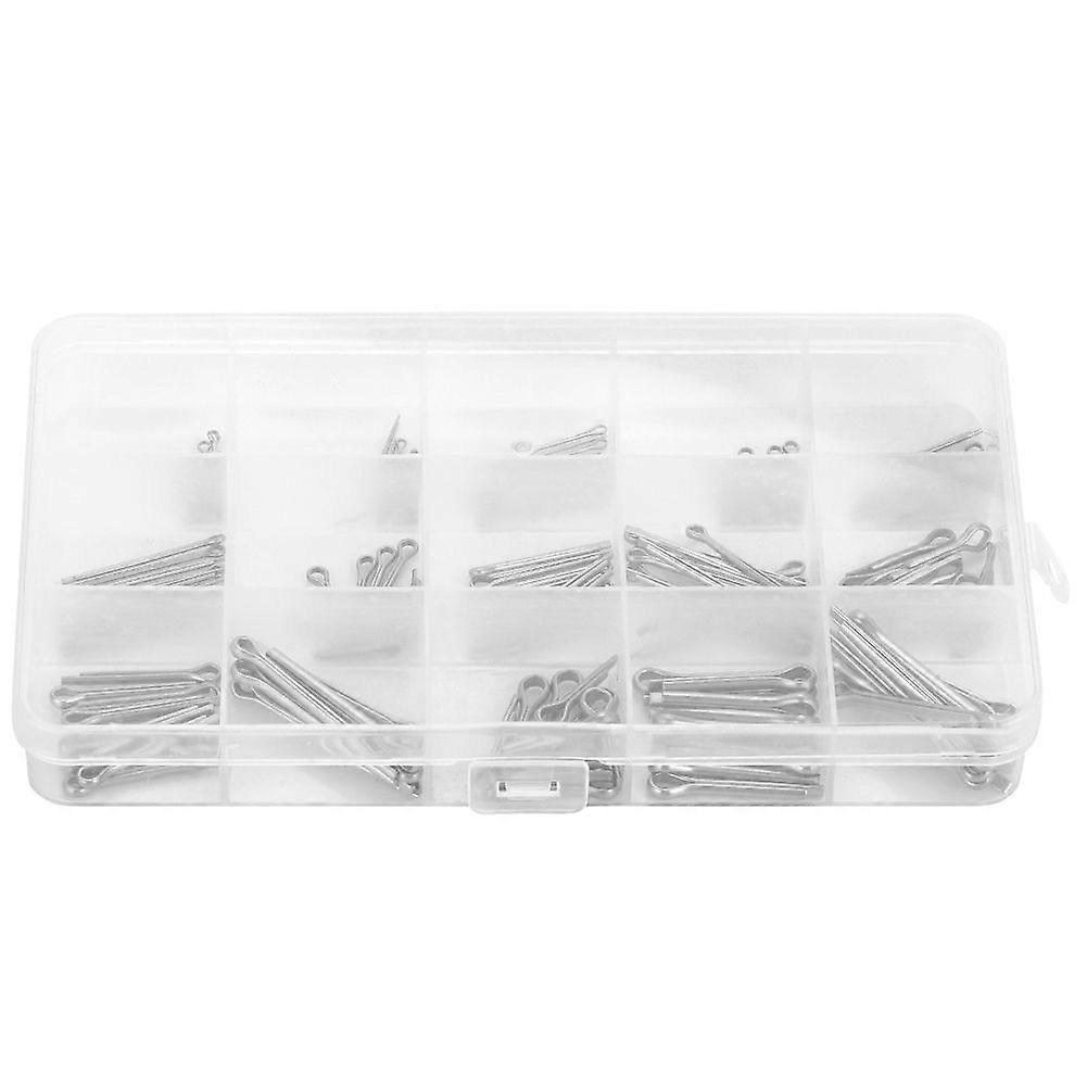 150 stk sett M1 M3 15 typer rustfritt stål Split Cotter Pins sortiment Kit Fastener Hardware