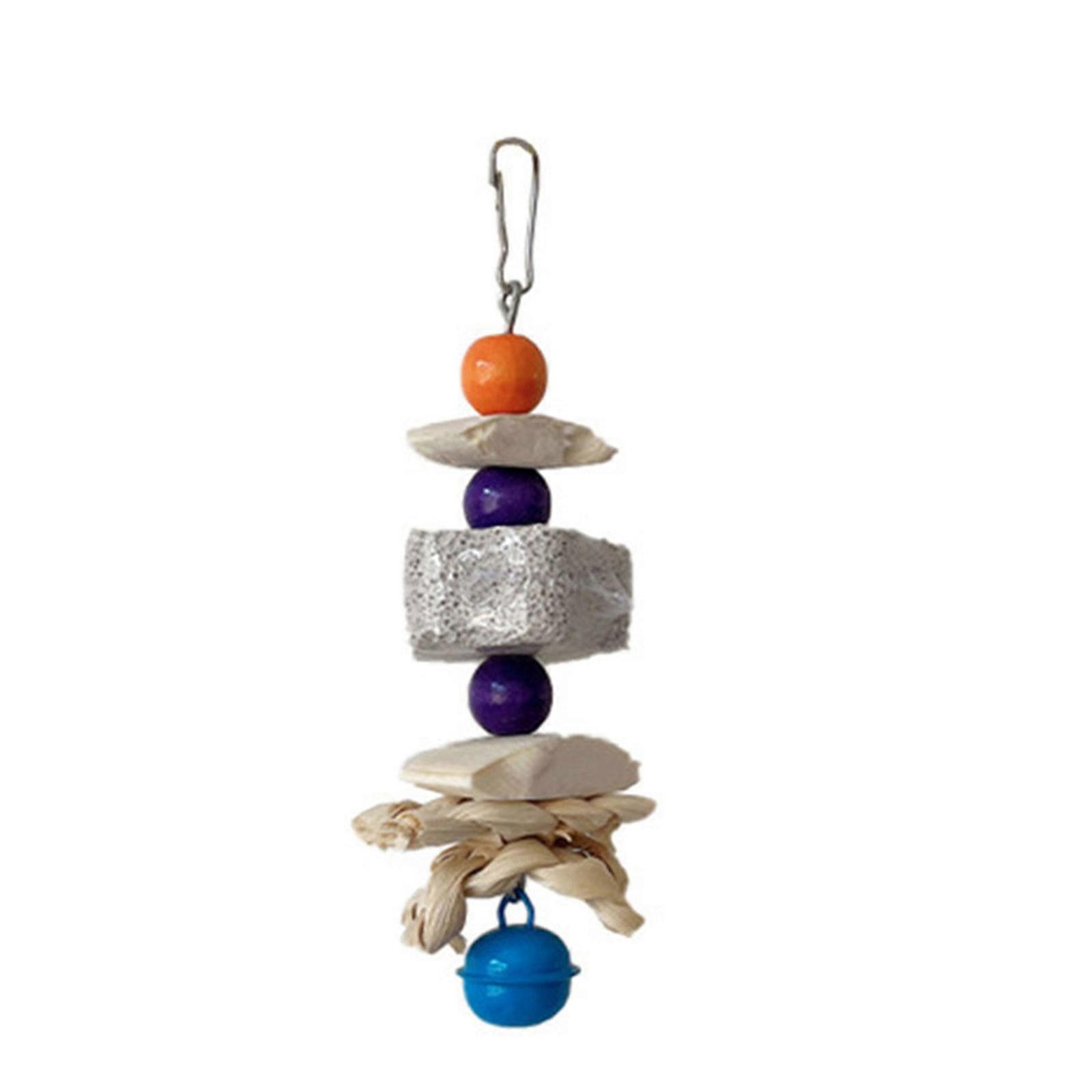 Bird Molar Toy for Parrots Mineral Stone Birds Molar Reliable Chewable Bites Stone Colorful Parrot Toy Bird Boring Toy
