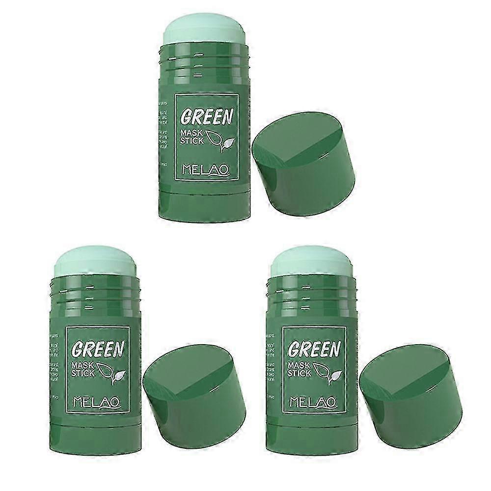 Green Tea Solid-mud Mask Brighten Deep Cleaning Face Mask For All Skin Types