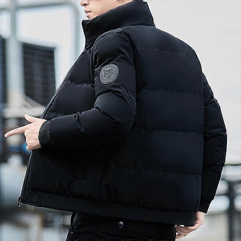 Coat Men Winter Jacket Warm Padded Down Jackets Windproof Stand Collar Puffer Bubble