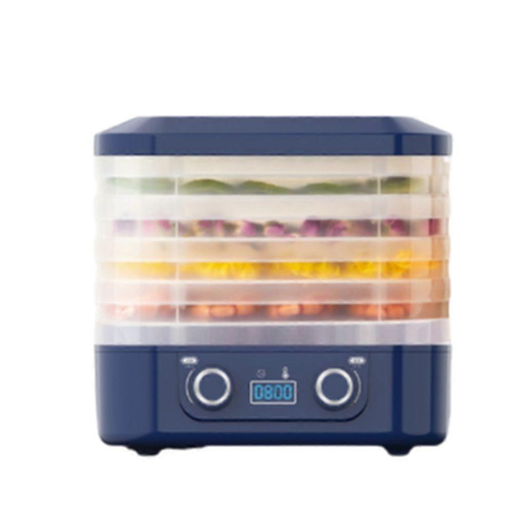 5 Layer Smart Electric Food Dryer 360 Hot Air Circulation Drying Dried Fruit Machine Food Drying Machine UK Plug Blue