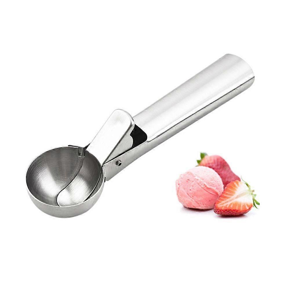 Stainless Steel Ice Cream Scoop, Scoops Ice Cream Scoop with Convenient Trigger, Fruit Dipper, Watermelon Scoop