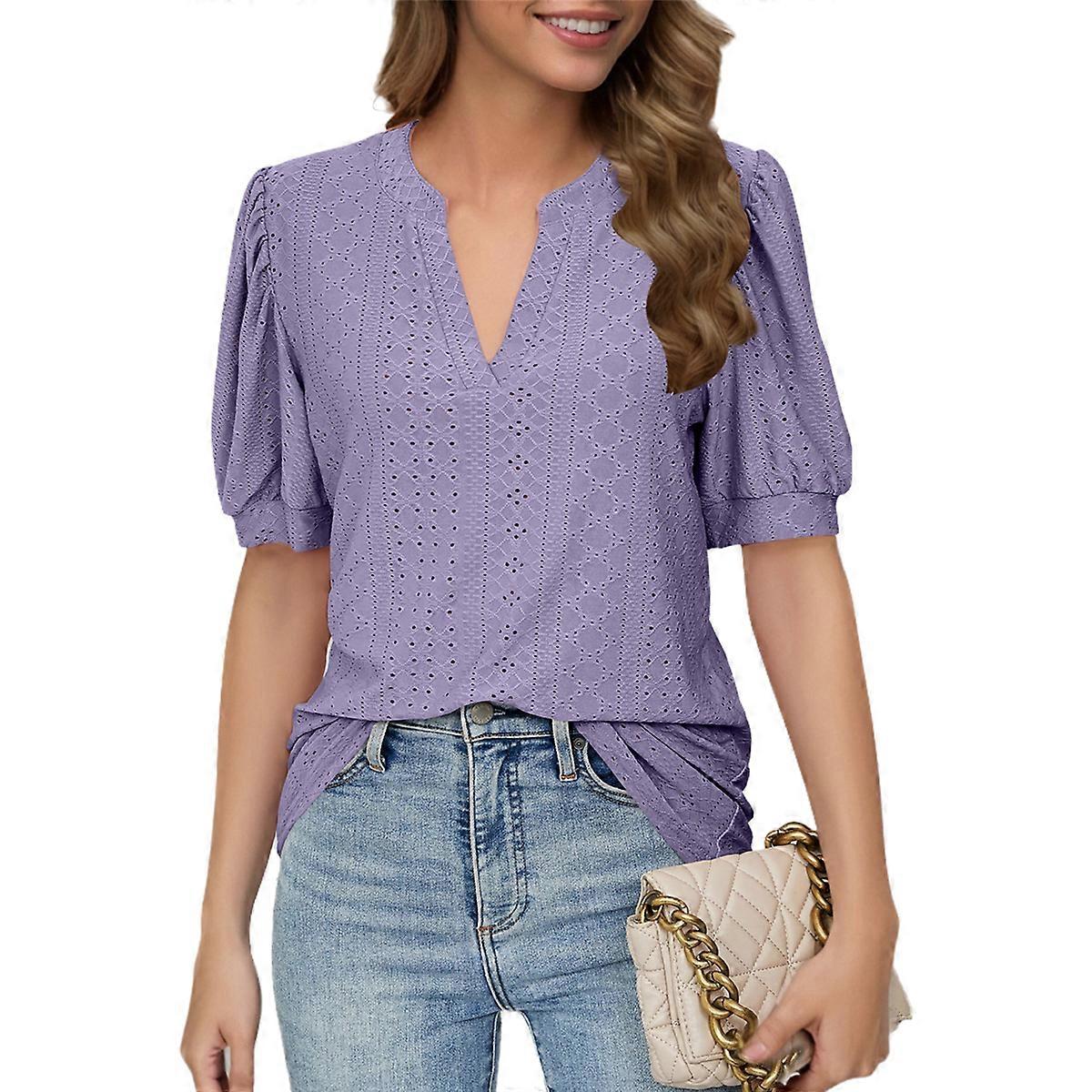 Summer Puff Short Sleeve Shirts M