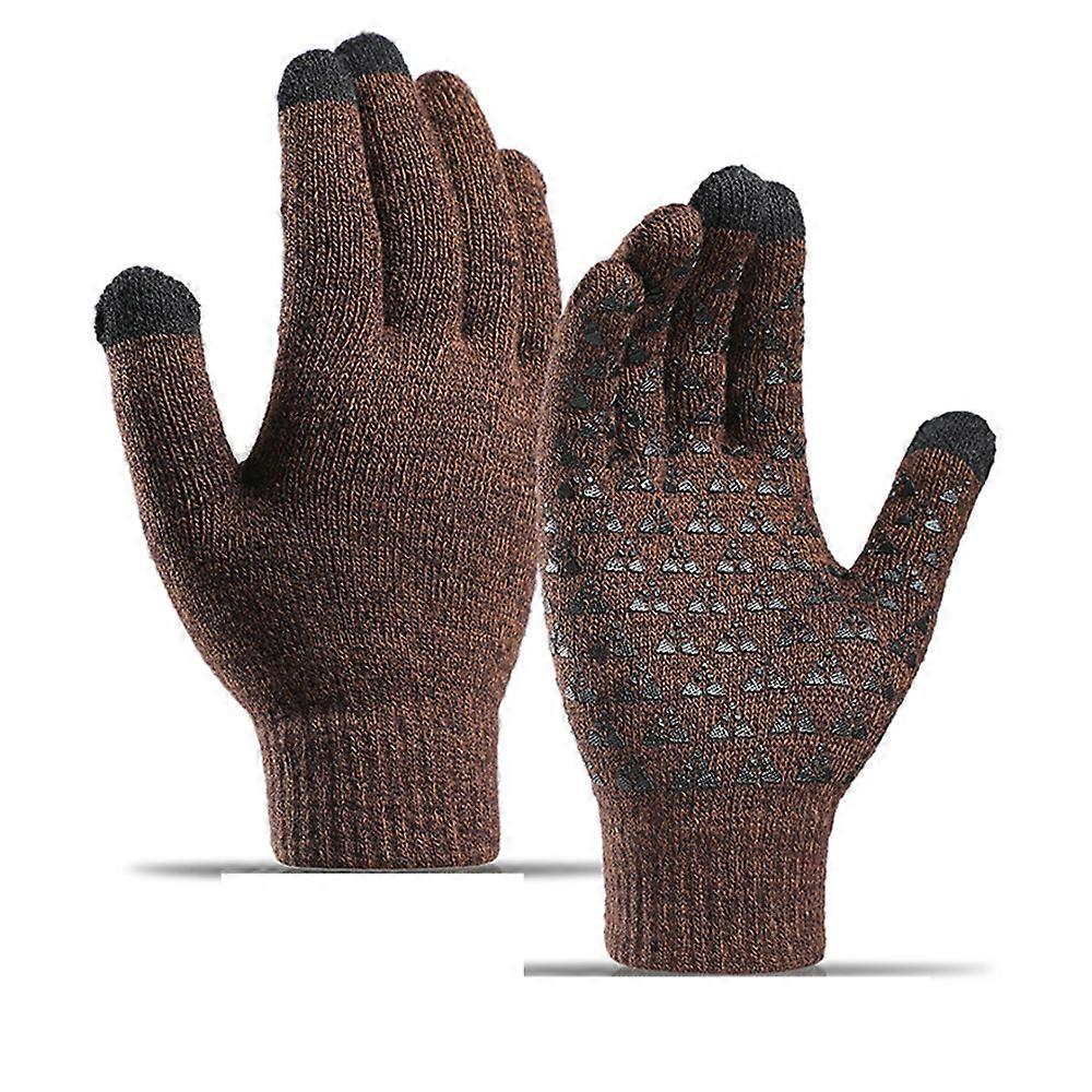 Warm wool gloves with touch screen protector, for men and women