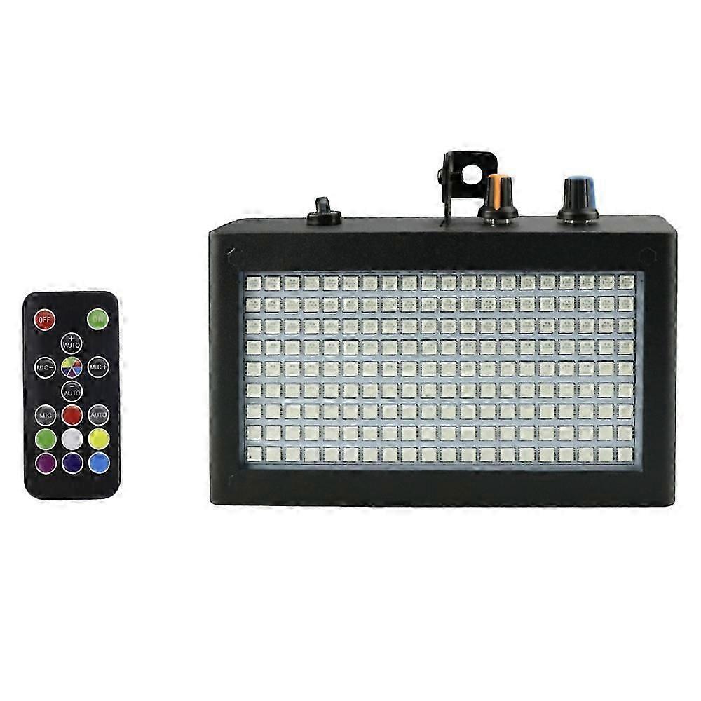 Luce stroboscopica portatile a 180 LED, 35 W, RGB, con controllo remoto del suono, velocità regolabile per palco.