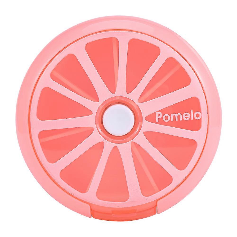 Rotating Medicine Box Portable Pill Container for Vitamins Plastic Compact Storage Box