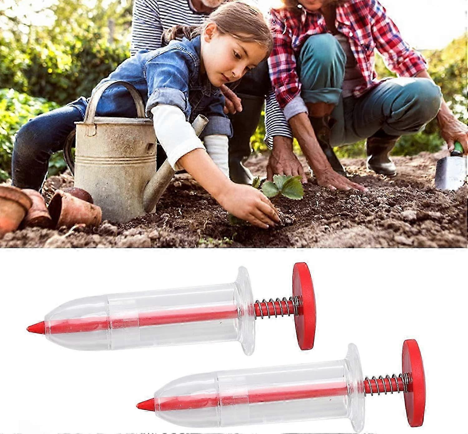 high quality 2Pcs Mini Seed Sower Dispenser, Hand Spreader, Garden Seed Planter Tool for Carrot Lettuce Grass Spinach Seed