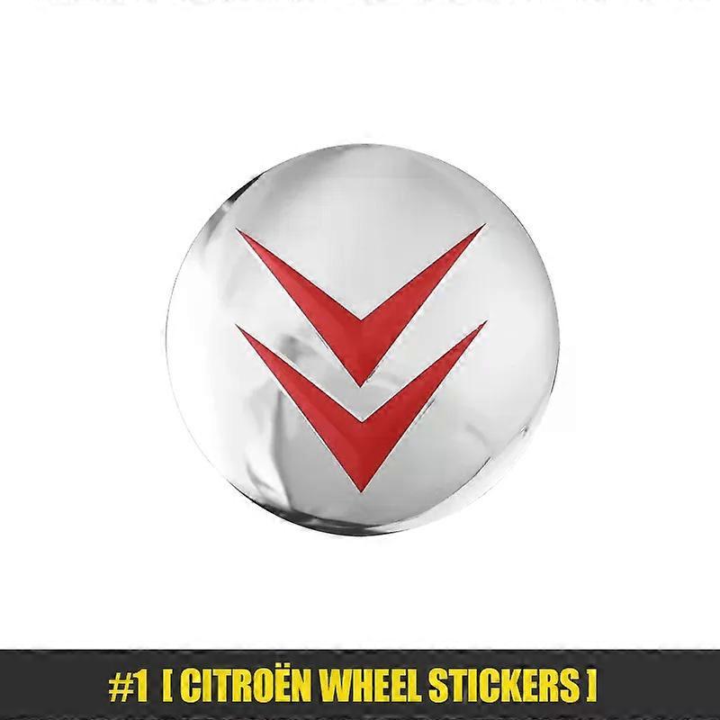4Pcs 56mm Car Styling Wheel Hub Cap Badge Stickers compatible for Citroen C4 C3 C5 C1 C2 Berlingo C4 Picasso Aircross Saxo Vts C Elysee DS3