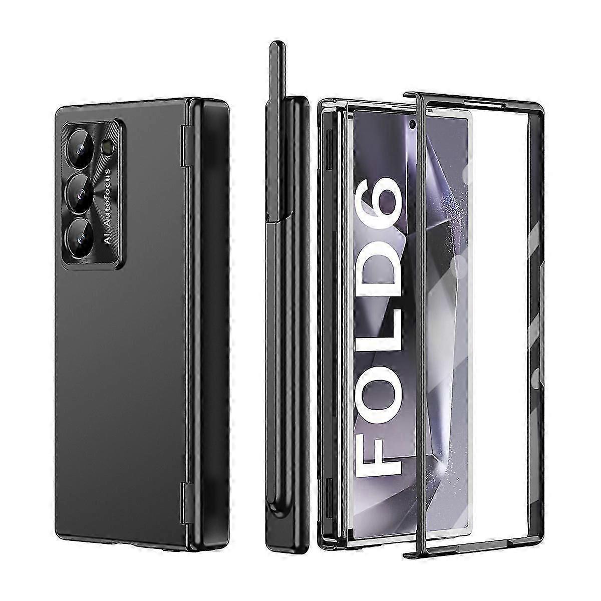 high qualityMagnetic Hinge Protection Case for Samsung Galaxy Z Fold 6 with Front Screen Protector & S Pen Holder