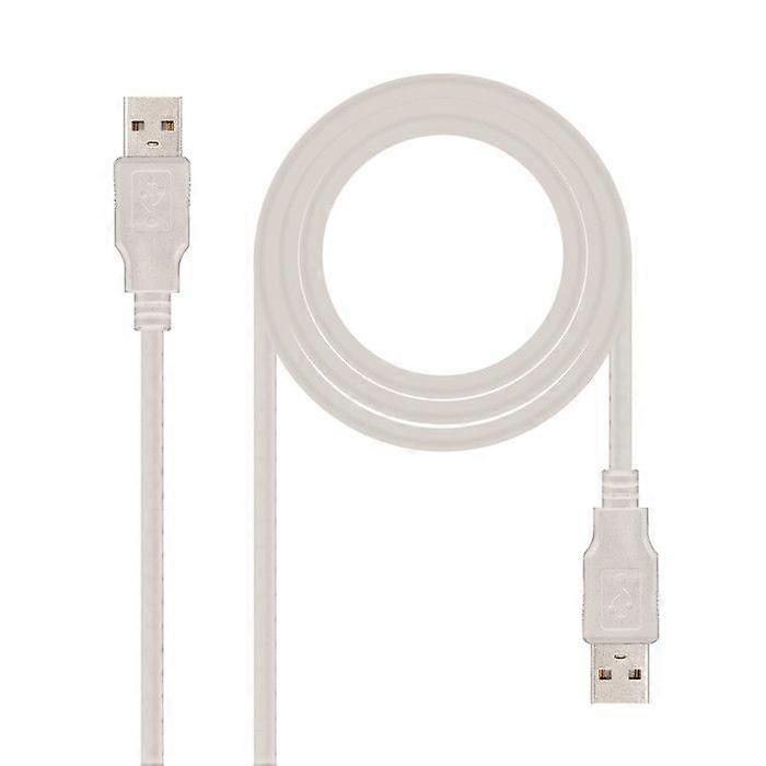 Cable USB - NANOCABLE - 10.01.0304 - 3 m - USB A - USB 2.0 - Beige