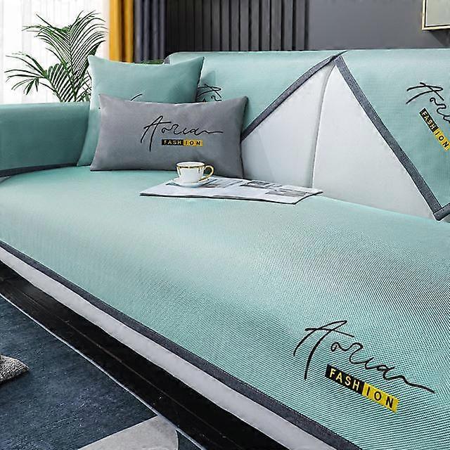 Summer Ice Silk Sofa Mat Non -Slip Sofa Cover Machine Washable Sofa Protector
