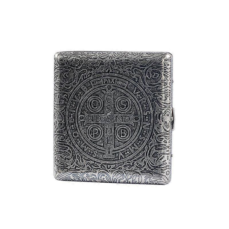 Suncha Constantine Vintage Bronze Cigarette Case Men's Portable 20 Pcs Coarse Cigarette Storage Box Metal Box