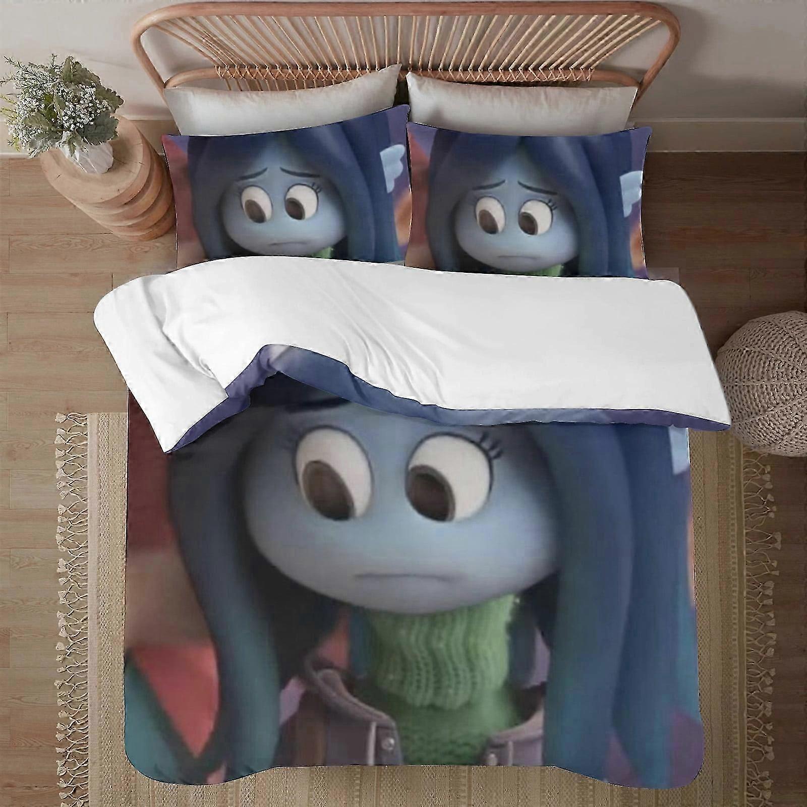 v278 Ruby Gillman Teenage Kraken Soft 3D Printed Duvet Cover Bedding Set with Comforter Cover 3 Piece Set Includes 2 Pillowcases and 1 Cover Machine W
