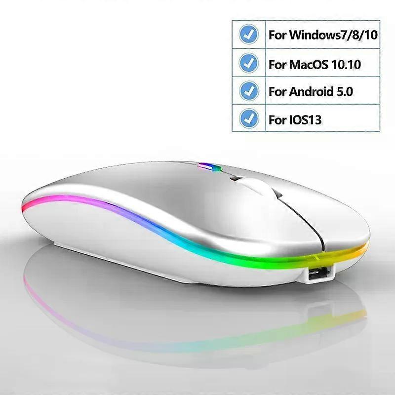 Wireless Mouse Bluetooth With RGB Backlight Rechargeable Mause For Computer Laptop PC Macbook Ergonomic USB Gaming Mouse Gamer