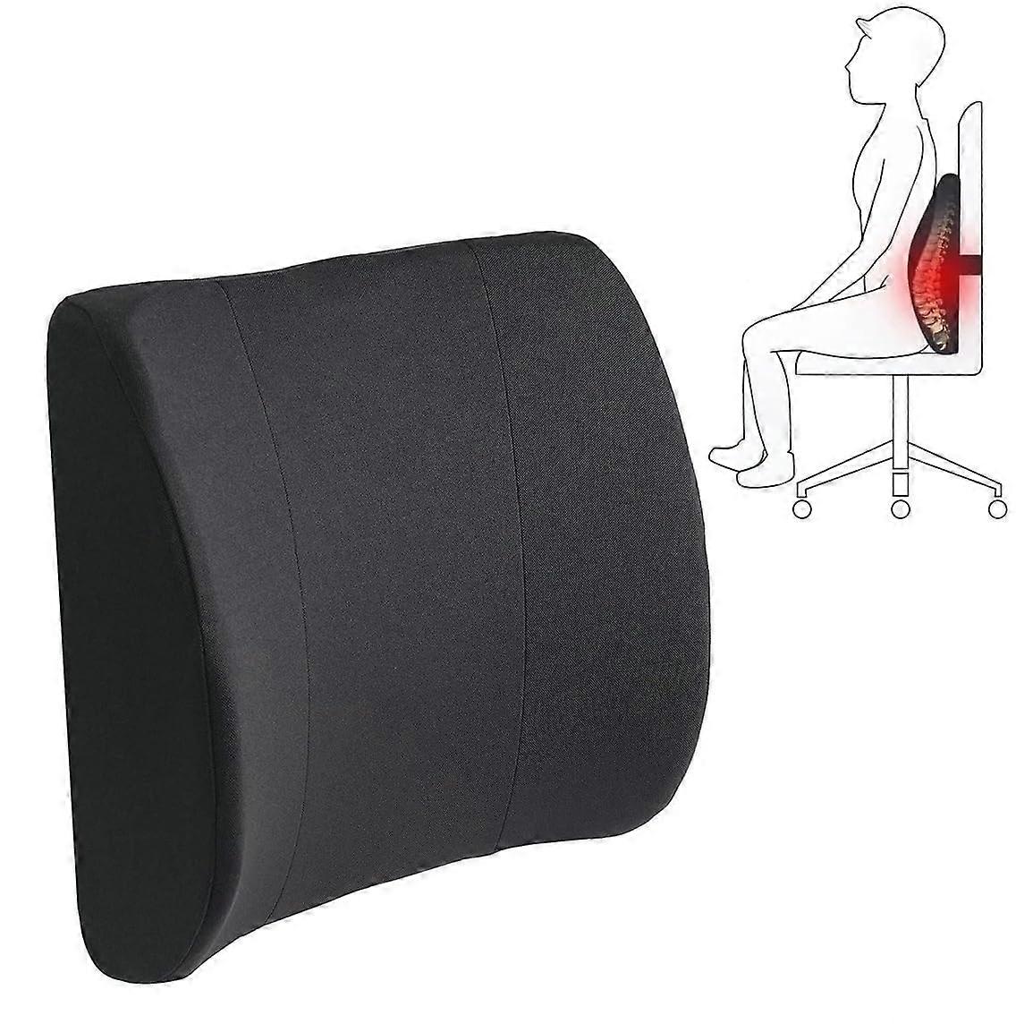 Lumbar Support Pillow Contoured Foam for Car and Office Use, Ergonomic Design, Breathable Material, Adjustable Size