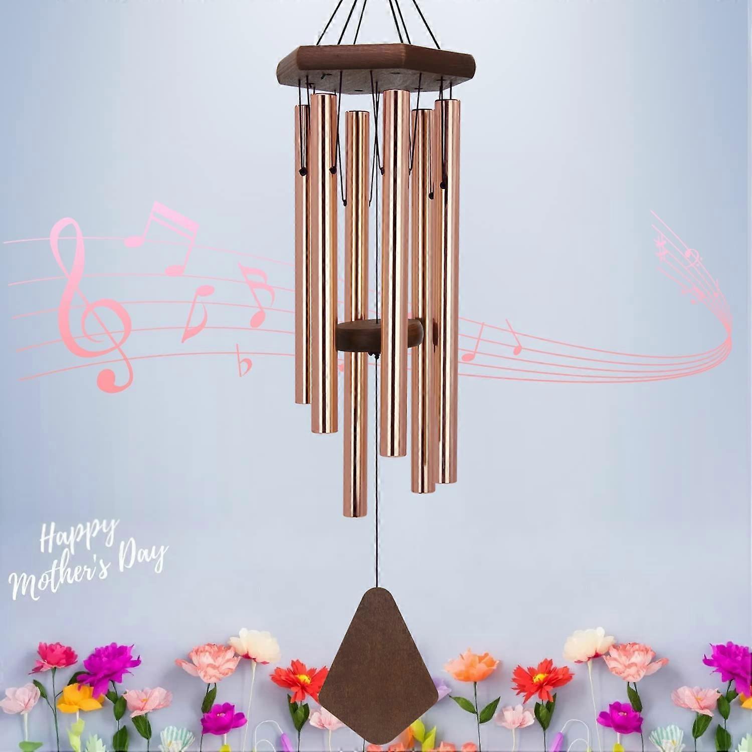 Memorial Wind Chimes for Outside, Wind Chime Outdoor Deep Tone, with 6 Tuned Tubes