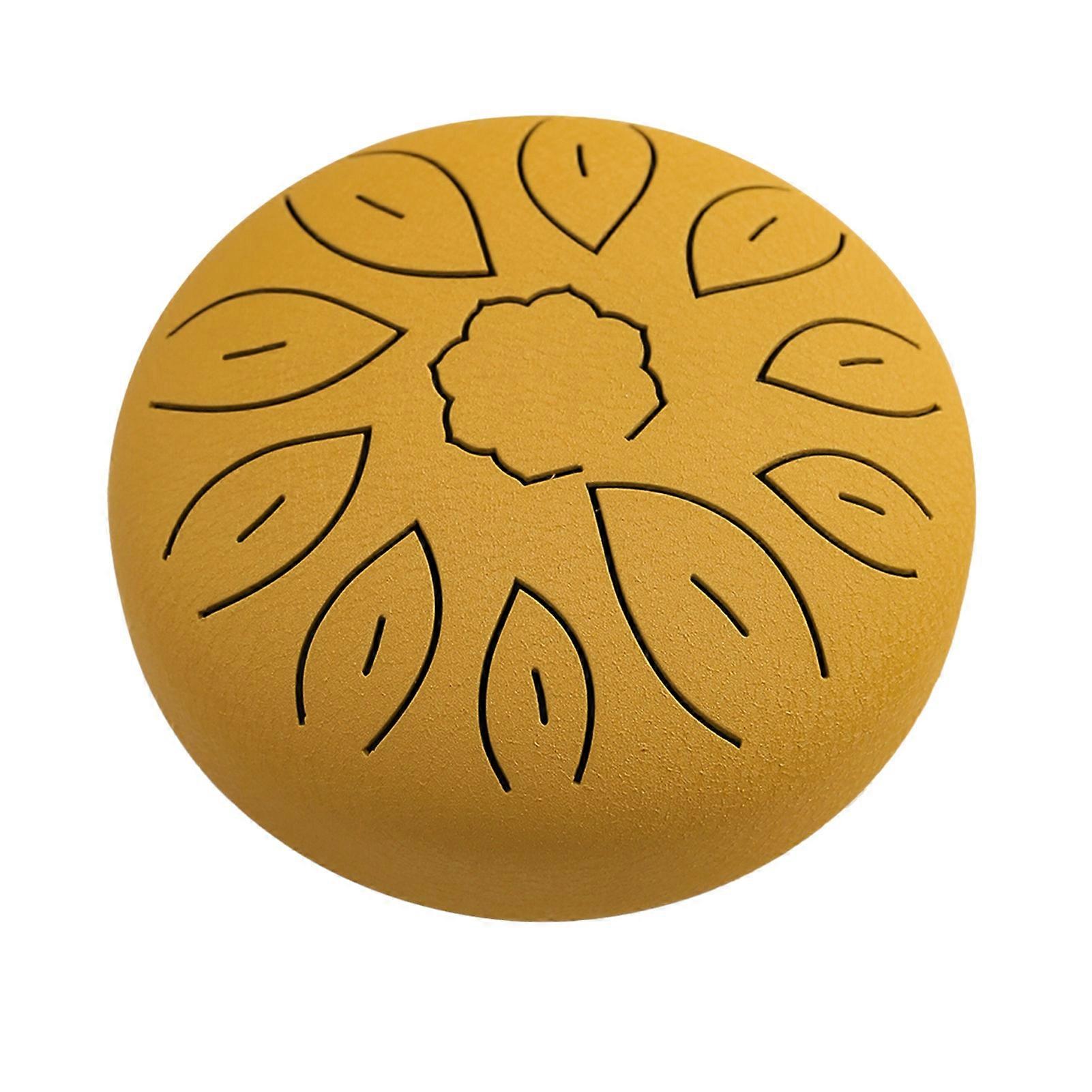 6-Inch Steel Tongue Drum 11 Notes Handpan Drum C Key with Drum Mallet Finger Picks Percussion Musical Instruments for Meditation Yoga